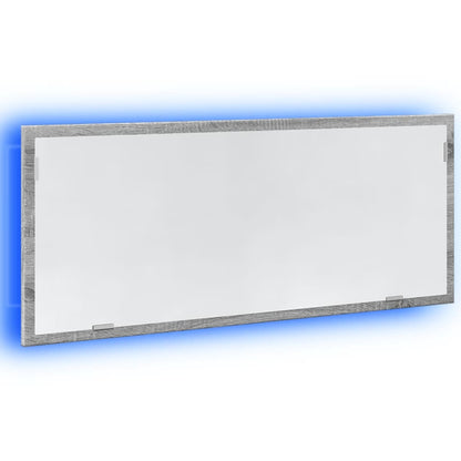 Specchio da Bagno con LED Grigio Sonoma 100x8,5x37cm Truciolato
