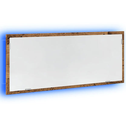 Specchio Bagno LED Legno Antico 100x8,5x37 cm Legno Multistrato