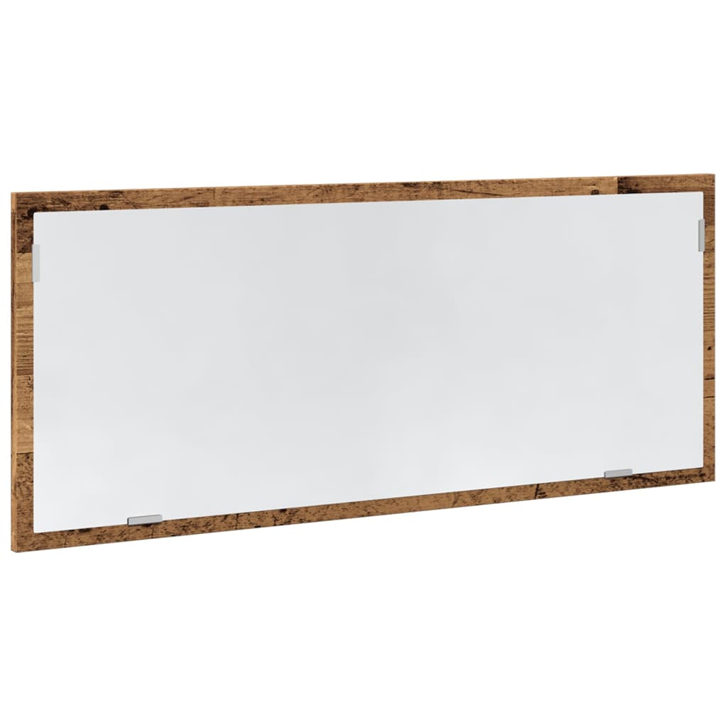 Specchio Bagno LED Legno Antico 100x8,5x37 cm Legno Multistrato