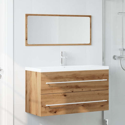 Set Mobili da Bagno 2 pz Rovere Artigianale Legno Multistrato