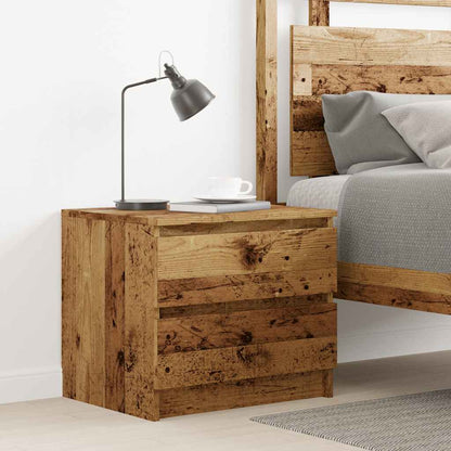 Comodino Legno Antico 50x40x43.5 cm in Legno Multistrato