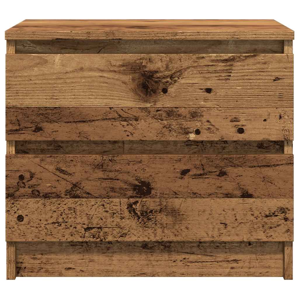 Comodino Legno Antico 50x40x43.5 cm in Legno Multistrato