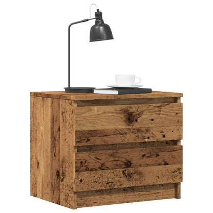 Comodino Legno Antico 50x40x43.5 cm in Legno Multistrato