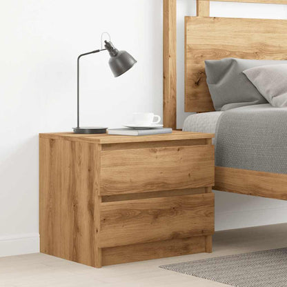 Comodino Rovere Artigianale 50x40x43.5 cm in Legno Multistrato