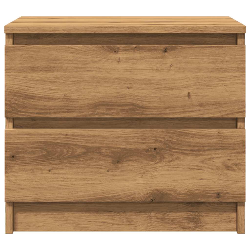 Comodino Rovere Artigianale 50x40x43.5 cm in Legno Multistrato