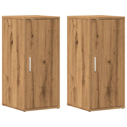 Scarpiere 2 pz Rovere Artigianale 32x35x70 cm in Truciolato