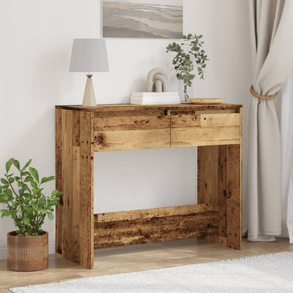 Tavolino Consolle Legno Vecchio 89x41x76,5 cm in Truciolato