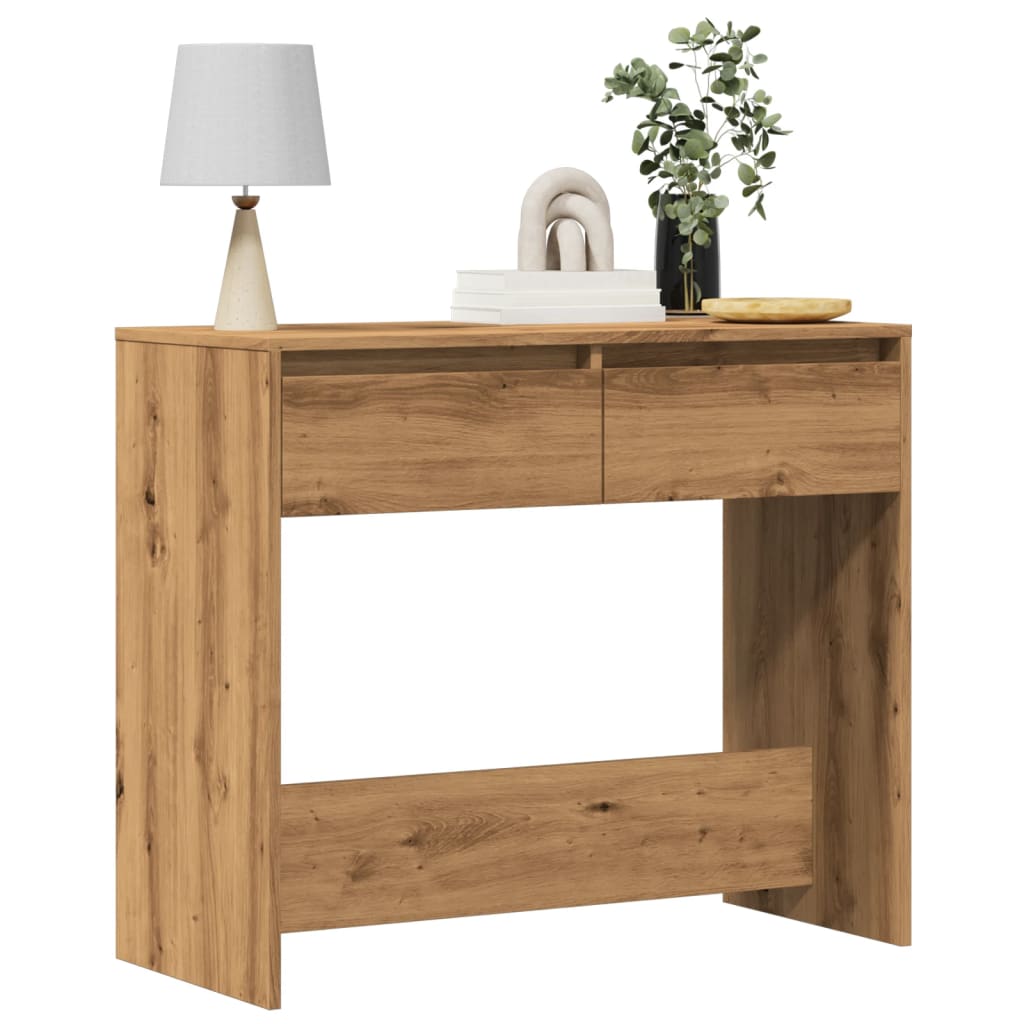 Tavolo Consolle Rovere Artigianale 89x41x76,5cm in Truciolato