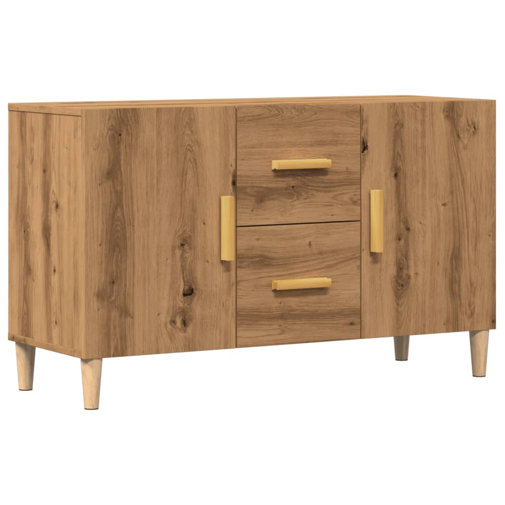 Credenza Rovere Artigianale 100x36x60 cm in Legno Multistrato