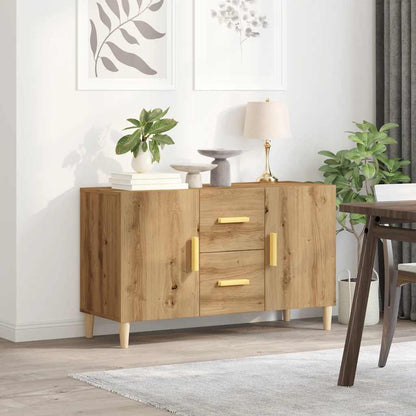 Credenza Rovere Artigianale 100x36x60 cm in Legno Multistrato