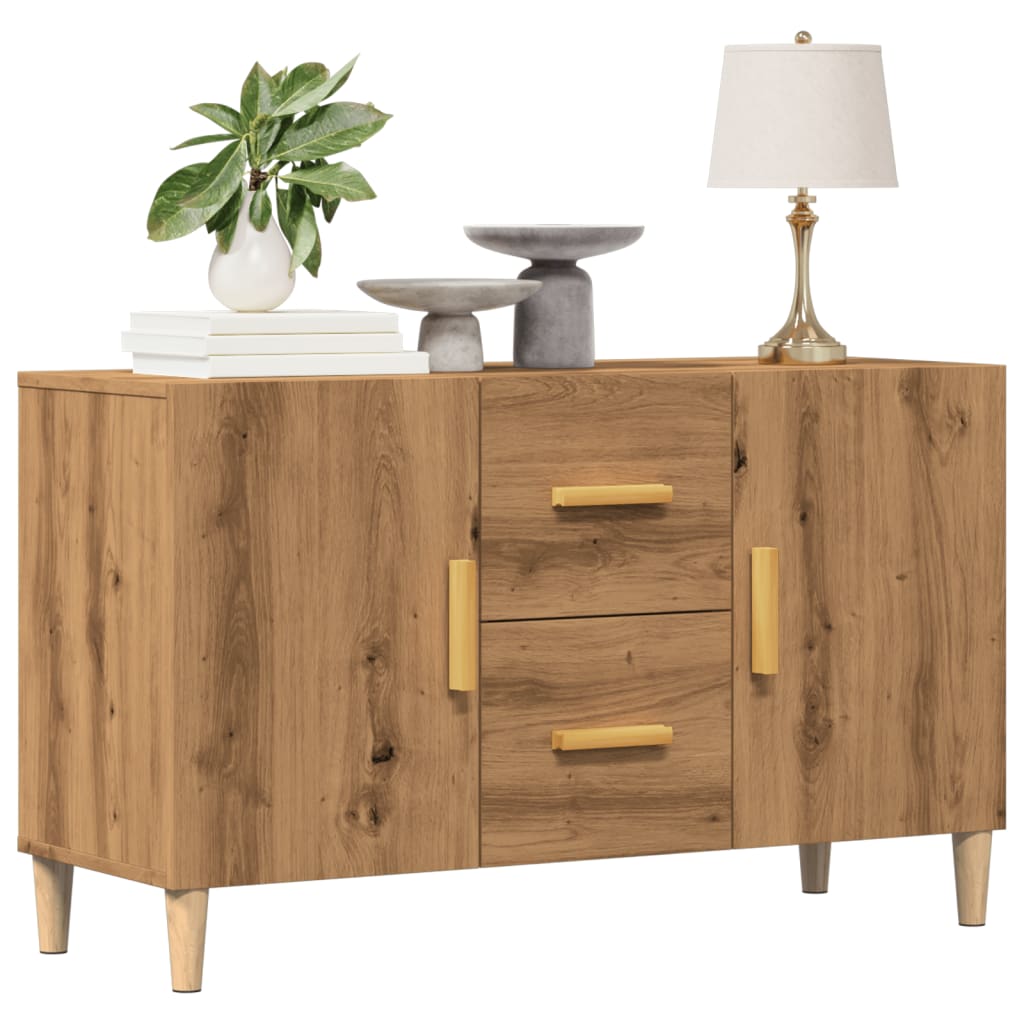 Credenza Rovere Artigianale 100x36x60 cm in Legno Multistrato