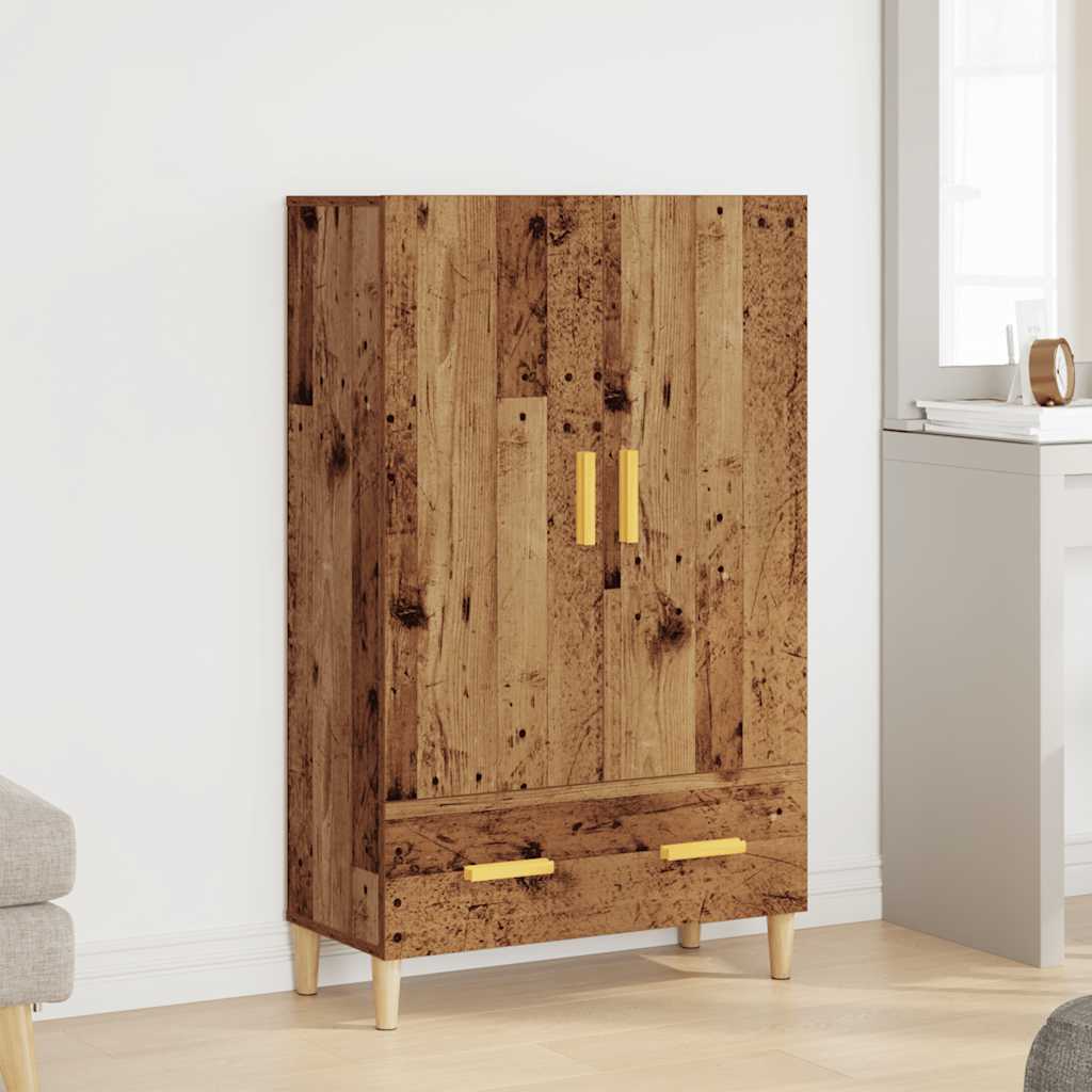 Credenza Legno Antico 70x31x115 cm in Legno Multistrato