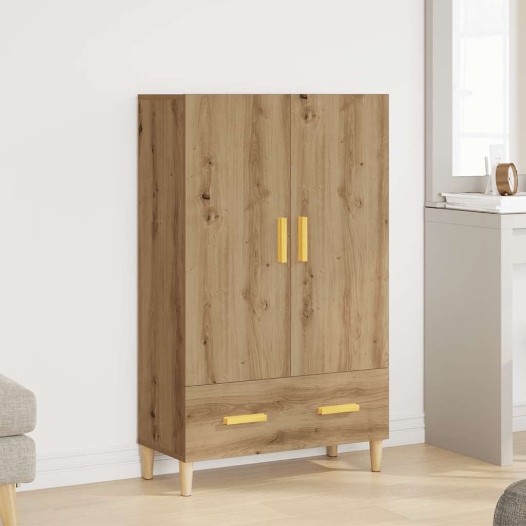 Credenza Rovere Artigianale 70x31x115 cm in Legno Multistrato