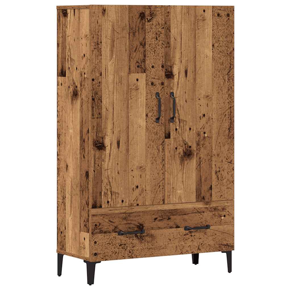 Credenza Legno Antico 70x31x115 cm in Legno Multistrato