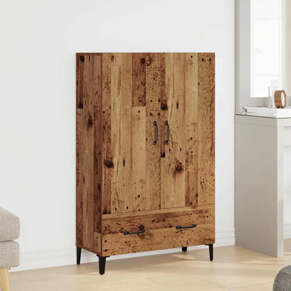 Credenza Legno Antico 70x31x115 cm in Legno Multistrato