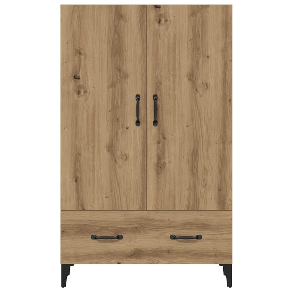 Credenza Rovere Artigianale 70x31x115 cm in Legno Multistrato
