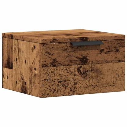 Comodino a Muro Legno Antico 34x30x20 cm