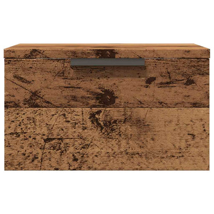 Comodino a Muro Legno Antico 34x30x20 cm