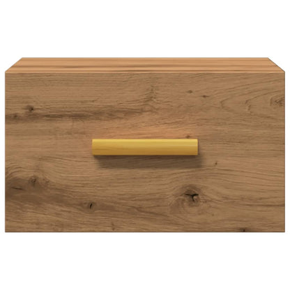 Comodini a Muro 2 pz Rovere Artigianale 35x35x20 cm