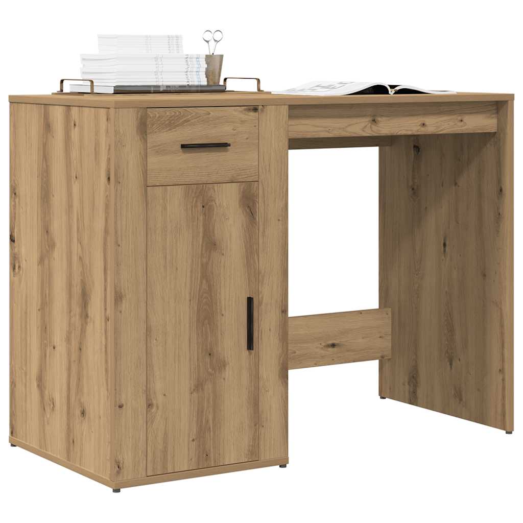 Scrivania Rovere Artigianale 100x49x75 cm in Legno Multistrato