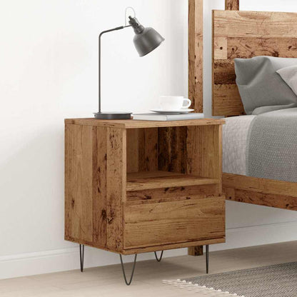 Comodino Legno Antico 40x35x50 cm in Legno Multistrato