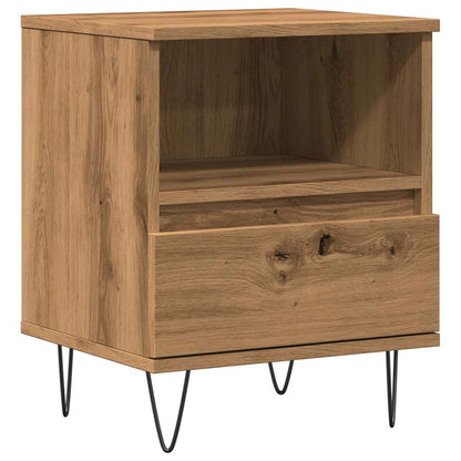 Comodino Rovere Artigianale 40x35x50 cm in Legno Multistrato