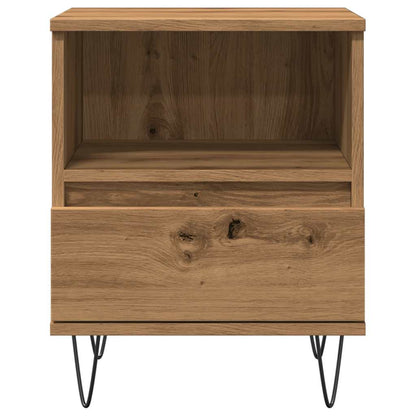 Comodino Rovere Artigianale 40x35x50 cm in Legno Multistrato