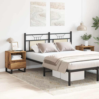 Comodini 2pz Legno Antico 40x35x50 cm in Legno Multistrato