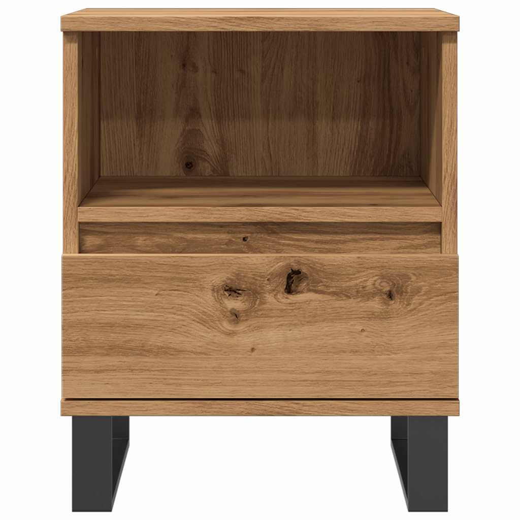 Comodino Rovere Artigianale 40x35x50 cm in Legno Multistrato