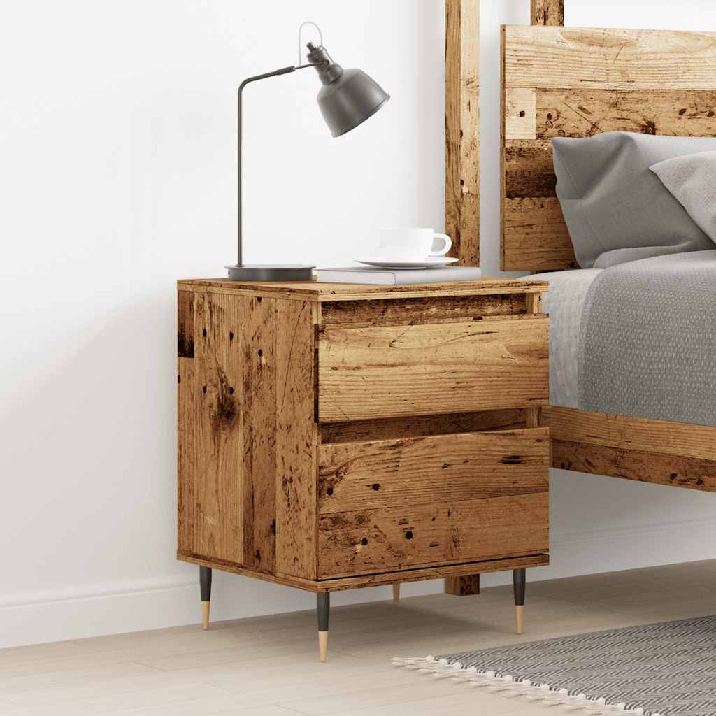 Comodino Legno Antico 40x35x50 cm in Legno Multistrato