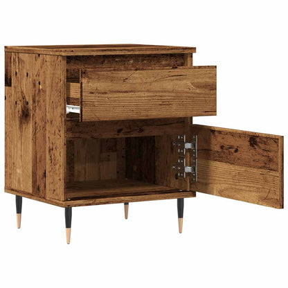 Comodini 2pz Legno Antico 40x35x50 cm in Legno Multistrato