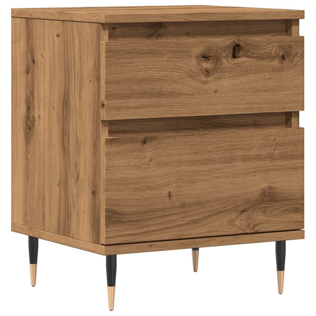 Comodino Rovere Artigianale 40x35x50 cm in Legno Multistrato