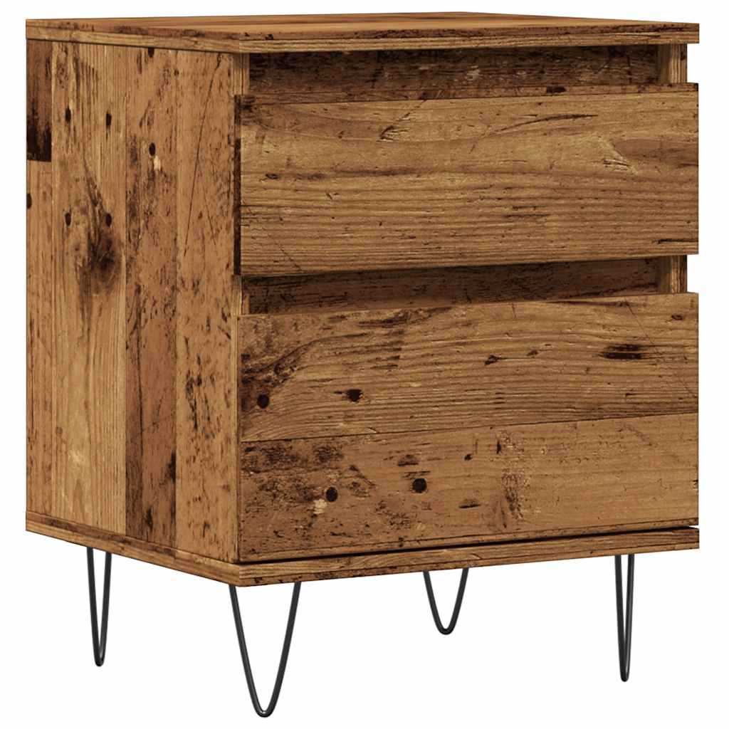 Comodino Legno Antico 40x35x50 cm in Legno Multistrato