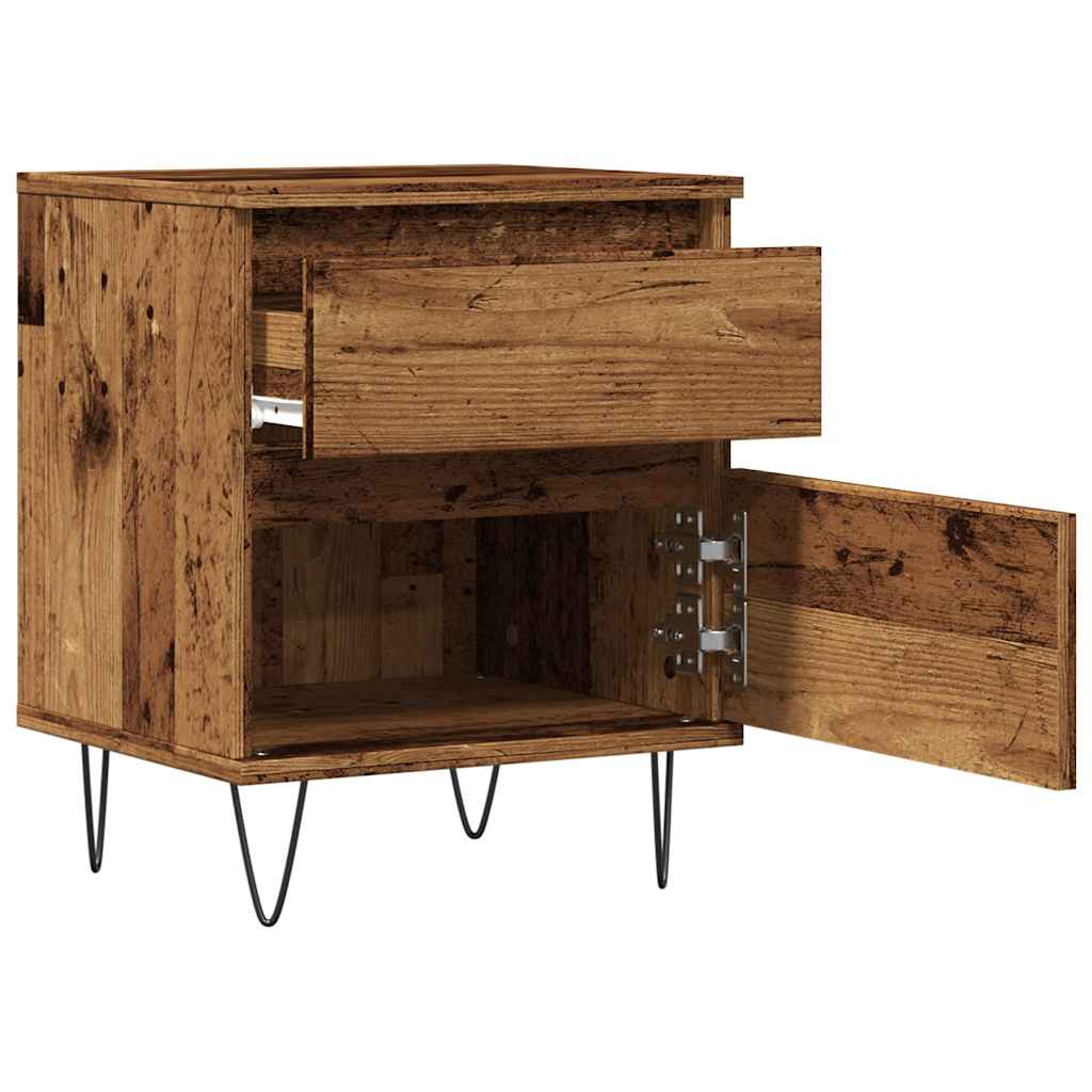 Comodino Legno Antico 40x35x50 cm in Legno Multistrato