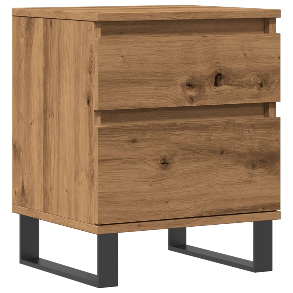 Comodino Rovere Artigianale 40x35x50 cm in Legno Multistrato