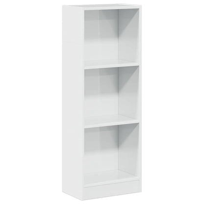 Libreria Bianco Lucido 40x24x109 cm in Legno Multistrato