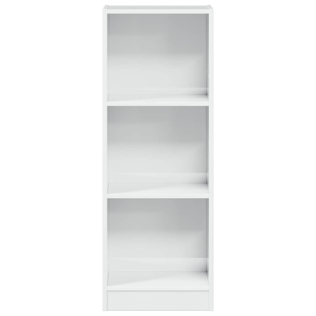 Libreria Bianco Lucido 40x24x109 cm in Legno Multistrato
