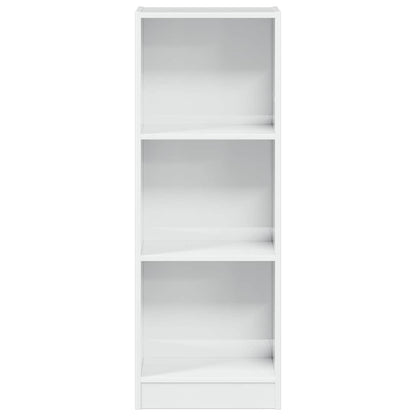 Libreria Bianco Lucido 40x24x109 cm in Legno Multistrato