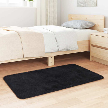 Tappeto Shaggy a Pelo Lungo NAVARRA Nero 60x100 cm poliestere