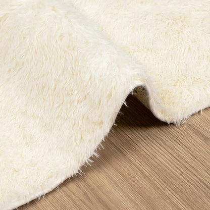 Tappeto Shaggy a Pelo Lungo NAVARRA Crema 60x100 cm poliestere