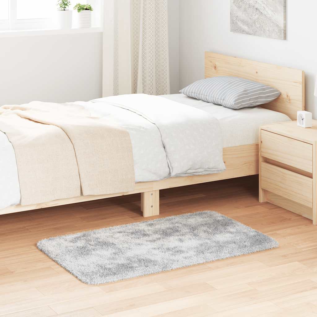 Tappeto Shaggy a Pelo Lungo NAVARRA Grigio Argento 60x100 cm