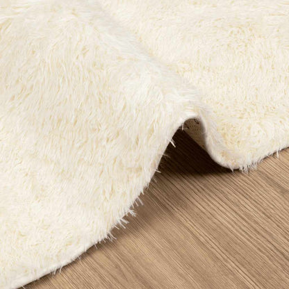 Tappeto Shaggy a Pelo Lungo NAVARRA Crema 80x150 cm poliestere