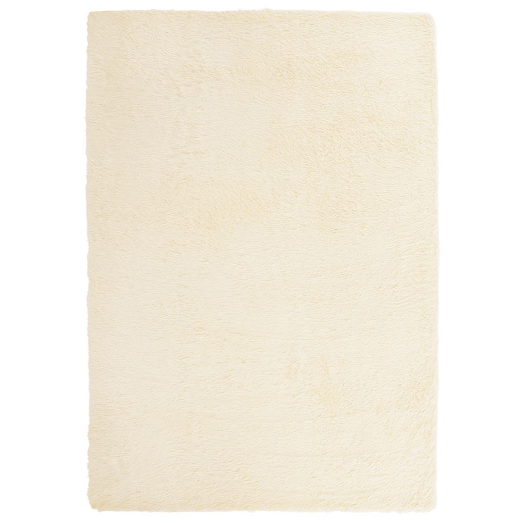 Tappeto Shaggy a Pelo Lungo NAVARRA Crema 120x170 cm poliestere