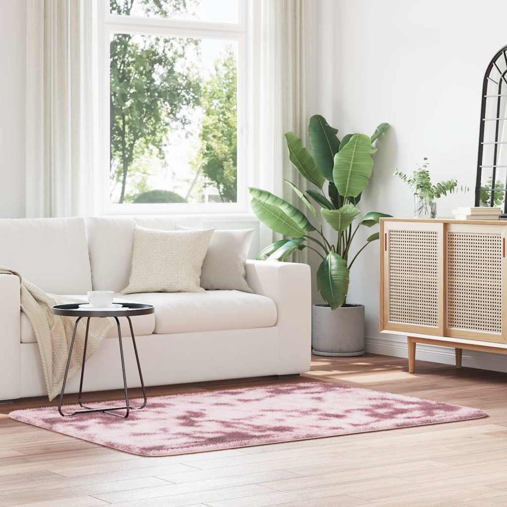 Tappeto Shaggy a Pelo Lungo NAVARRA Rosa Antico 120x170cm