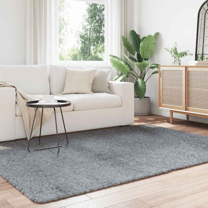 Tappeto Shaggy a Pelo Lungo NAVARRA Grigio Chiaro 160x230 cm