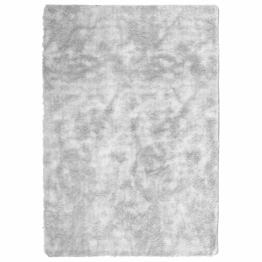 Tappeto Shaggy a Pelo Lungo NAVARRA Grigio Argento 160x230cm