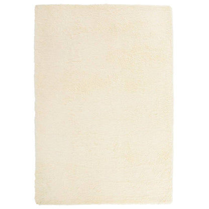 Tappeto Shaggy a Pelo Lungo NAVARRA Crema 200x290 cm poliestere
