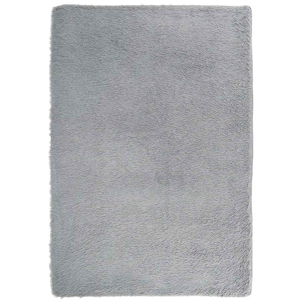 Tappeto Shaggy a Pelo Lungo NAVARRA Grigio Chiaro 200x290 cm
