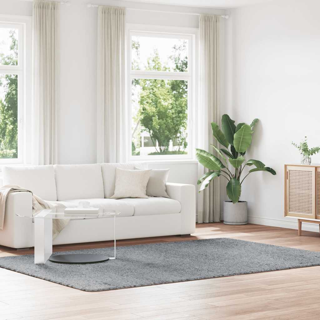 Tappeto Shaggy a Pelo Lungo NAVARRA Grigio Chiaro 200x290 cm