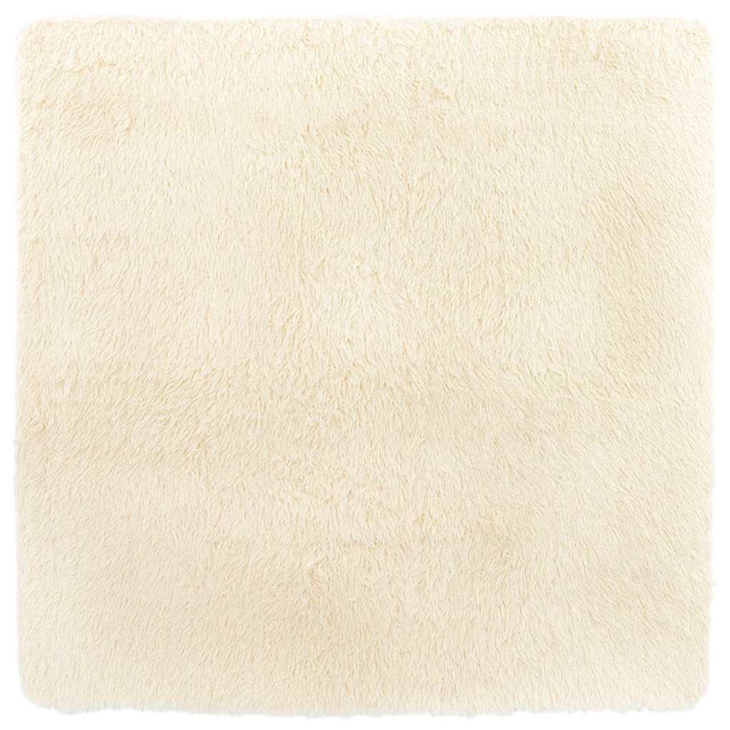 Tappeto Shaggy a Pelo Lungo NAVARRA Crema 120x120 cm poliestere